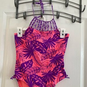 Breaking Waves Girls One piece floral‎ swimming suit 16